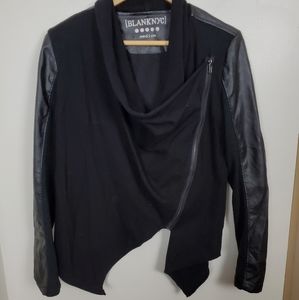 Blank NYC faux leather jacket asymmetrical medium
